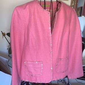 Sigrid Olsen pink jacket size 8